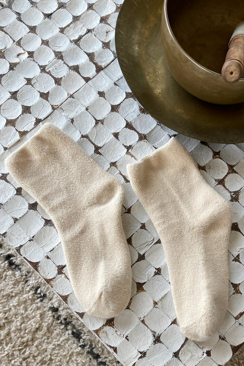 Cloud Socks:  Ecru